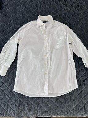 DOLCE & GABBANA Dress Shirt 15 3/4 40 Mens Medium White Long Sleeve Button Up B6